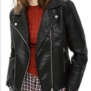 Topshop quilted moto jacket